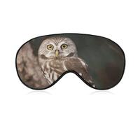 Wildlife Animal Owl Travel Eye Mask Blackout Eye Mask for Sleeping Airplane Eyemask with Adjustable Strap Sleep Masks for Women Men Soft Night Blindfold Eyemask