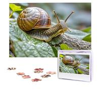 Wildlife Animal Snail Puzzles 1000 Pieces Personalized Jigsaw Puzzles Photos Puzzle for Adults Challenging Picture Puzzle with storage bag Puzzles for Men Women Home Decor (10.2" x 15")