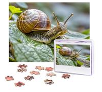 Wildlife Animal Snail Puzzles 500 Pieces Personalized Jigsaw Puzzles with storage bag Photos Puzzle for Adults Challenging Picture Puzzle for Men Women Home Decor (52x38 CM)