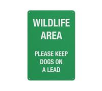 Wildlife Area Please Keep Dogs On A Lead Sign Warning Sticker-Security Sign Outdoor Sign 12 X 8 Inches