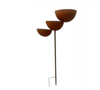 Wildlife Bird Bath Stake 60cm Metal 3-Tier Design
