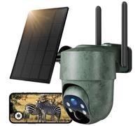 Wildlife Camera 4G LTE Cellular Trail Camera Solar Powered with 2.5K View Live