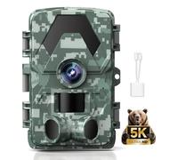 Wildlife Camera, 5K 60MP Trail Camera with Night Vision Motion Activated, 0.05s Trigger Time Garden Cameras, 98ft 130 Wide-Angle with No Glow Infrared Led, IP66 Waterproof Outdoor Monitor Cameras