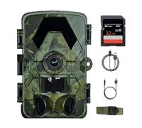 Wildlife Camera, 5K 60MP Wildlife Camera, 98FT 130 Wide Angle Hunting Camera, 0.05s Trigger Time, Night Vision, Motion Sensor, IP66 Waterproof, No Glow, Infrared LEDs, Surveillance Camera with 32GB