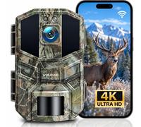 Wildlife Camera, 64MP 4K Trail Camera with Night Vision Motion Activated, WiFi …