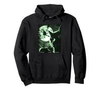 Wildlife Camera Cat Selfie Witch On Broomstick Halloween Pullover Hoodie