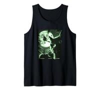 Wildlife Camera Cat Selfie Witch On Broomstick Halloween Tank Top