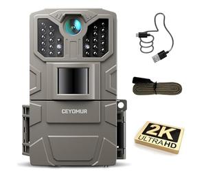 Wildlife Camera, CEYOMUR 20MP 1080P Trail Camera with 36pcs IR LEDs Night Vision Motion Activated and IP66 Waterproof, Hunting Camera with 32GB SD card and batteries for Nature Wildlife Scouting