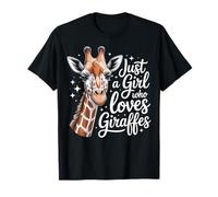 Wildlife Conservation Just A Girl Who Loves Giraffes Animal T-Shirt