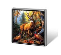 Wildlife Deer Forests Square Badge Cute Brooch Pins Button Badges for Backpack Jackets Hats Decor