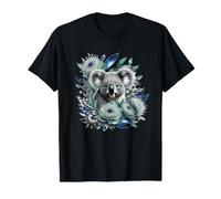 Wildlife Dreamy Koala with Flowers Around T-Shirt