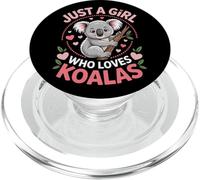Wildlife Fan Just A Girl Who Loves Koalas Cute Animal PopSockets PopGrip for MagSafe