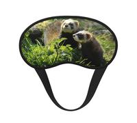 Wildlife Ferret Polyester Sleep Mask,Light Blocking Sleep Eye Mask,Night Sleeping Mask, Eye Blinder