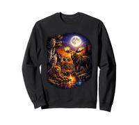 Wildlife Forest Bear Wolf Deer Moose Nature Lover Sweatshirt