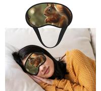 Wildlife Forest Squirrel Sleep Mask for Side Sleeper Blackout Eye Masks for Women Men Blindfold Mask Side Sleeper Eye Cover for Sleeping Nap Blackout Eye Shade Cover for Travel