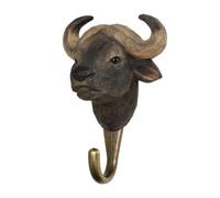 Wildlife Garden Hook. Hand Carved African Buffalo