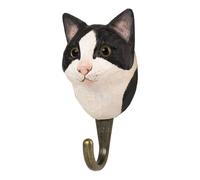 Wildlife Garden Hook Hand Carved Tabby Cat
