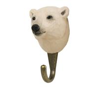 Wildlife Garden Hook Hand Carved Polar Bear
