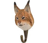Wildlife Garden WG4502 Hook Lynx - Hand Carved Hook - Collection of European Animals - Perfect as a Gift