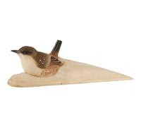 Wildlife Garden Wood Doorstop With Wren