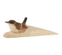 Wildlife Garden Wood Doorstop With Wren
