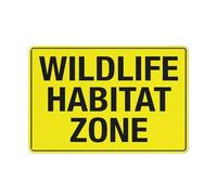Wildlife Habitat Zone Bright Yellow Sign Sign, 8 X 12 Grade Reflective Sheeting Rust Free Aluminum, Weather Resistant, Waterproof, Easy To Mount