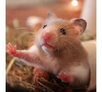 Wildlife Hamster Greeting Card - Square