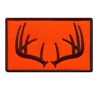 Wildlife Hunting Deer Antlers Tactical Patch,Funny Embroidered Applique Fastener Hook & Loop Military Patch for Outdoor Backpack Vest Caps Uniform CS Training Hunting Shooting and More