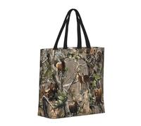Wildlife Hunting Deer Bear Elk Basic Models Tote Bag With Zipper With Inner Pockets,Laptop Work Tote Bag For Sport,Travel