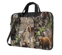 Wildlife Hunting Deer Bear Elk Printed Laptop Case, Waterproof Laptop Sleeve, Funny Laptop Carrying Case,15.6In