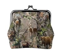 Wildlife Hunting Deer Bear Elk Small Makeup Bag for Purse, Mini Portable Cosmetic Bags, for Gym and Daily Use