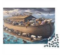 Wildlife Inspired 1000 Pieces Paper Jigsaw Puzzle for Adults Educational Thick Paper Noah's Ark Puzzle Home Décor Gift 52x38cm/1000pcs