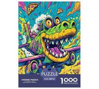 Wildlife Jigsaw Puzzles for Adults Gifts 1000 Piece Educational Games Home Decors Funny Alligator Jigsaw Puzzle for Adults And Kids Age 12 And Up 52x38cm/1000pcs
