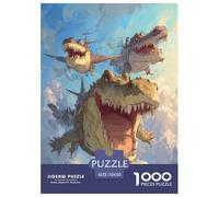 Wildlife Jigsaw Puzzles for Adults Gifts 1000 Piece Fun Challenging Home Decors Brainteasing Funny Alligator Jigsaw Puzzle for Adults And Kids 70x50cm/1000pcs