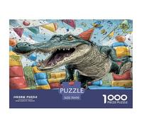 Wildlife Jigsaw Puzzles Great Gift for Adults 1000 Piece Educational Games Home Decoration Funny Alligator Jigsaw Puzzle for Women Men Adult 70x50cm/1000pcs
