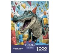 Wildlife Jigsaw Puzzles Great Gift for Adults 1000 Piece Educational Games Home Decoration Funny Alligator Jigsaw Puzzle for Women Men Adult 52x38cm/1000pcs
