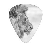 Wildlife Lion Printed Guitar Picks With Organizer Storage Box 0.46 0.71 0.96 Mm Includes Thin Medium Heavy For Bass Electric Acoustic Guitars Ukulele 12 Pack