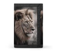 Wildlife Lion Small Wallet for Women Mens Wallet Trifold Wallets,Credit Card Holder Clutch Purses for Women