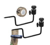 Wildlife Observation Camera Tree Mount | 2 Pieces Heavy Duty Metal Bracket - Outdoor Camera Console | for Wall, Tree, Yard, Camping, Wildlife Photography and Video