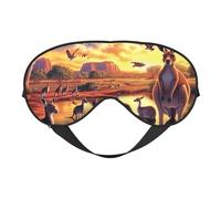 Wildlife of Australia Print Sleep Mask with Adjustable Strap, Comfortable Eye Cover for Travel, Yoga, Napping, Sleeping & Relaxation