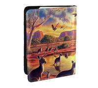 Wildlife of Australia Printed Passport Holder,Travel Pu Leather Passport Cover Case Organiser for Men Women,6.5 Inch
