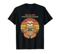 Wildlife Photographer Sloth Holding A Camera Photography T-Shirt