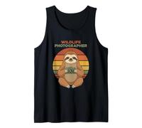 Wildlife Photographer Sloth Holding A Camera Photography Tank Top