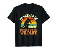 Wildlife Photography I’d Rather Be Photographing Retro T-Shirt