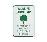 Wildlife Sanctuary Sign Safe Sign, Signs Outdoor, 12 X 8 In, Sign For Home, Business, Driveway Alert