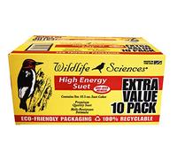 Wildlife Sciences - High Energy Suet Bars, Bird Feeder Food, 10 Count