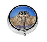 Wildlife Spider This Small, Printed, Round Pill Box is a Portable Pill and Vitamin Organizer Perfect for Pockets, Purses, and Travel.