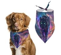 Wildlife Tiger Galaxy Dog Bandana Adjustable Pet Scarf Bib Cute Triangle Handkerchief for Dogs Cats Gifts