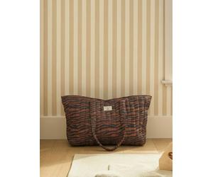 Wildlife tote bag in cotton canvas cashew