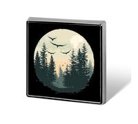 Wildlife Trees Outdoors Nature Retro Forest Funny Lapel Tie Pin Buttons Brooch Badge Pin Clothes Hat Accessories for Men Women